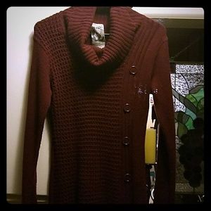 Long cowl neck sweater